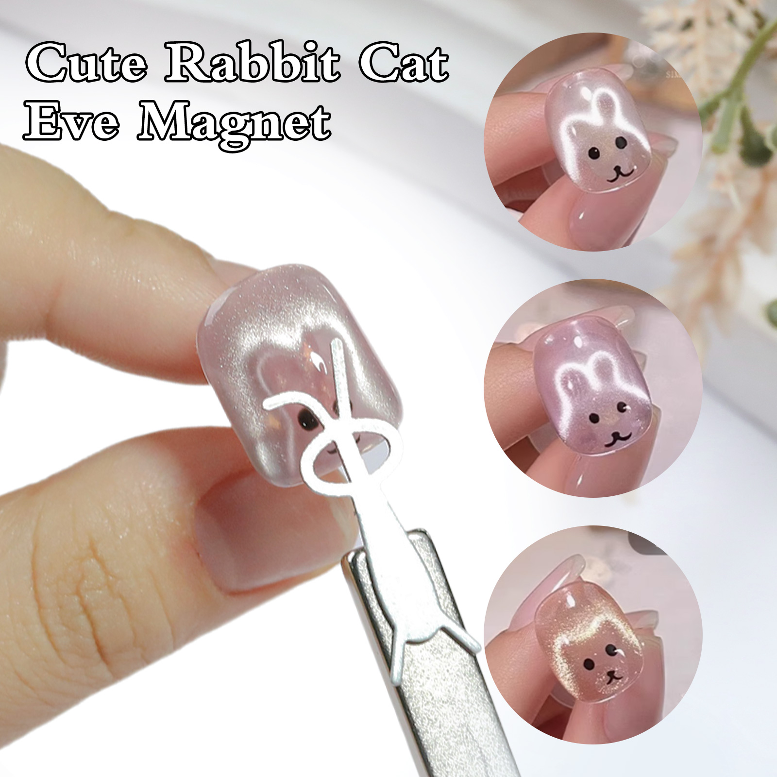 Nail Art Halal - 1/4Pcs Rabbit Bear Heart Shaped Cat