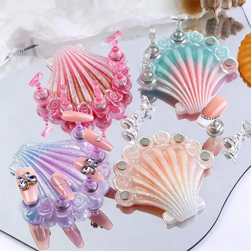 Nail Art Kaki - 1Set Magnetic Nail Art Display Stand