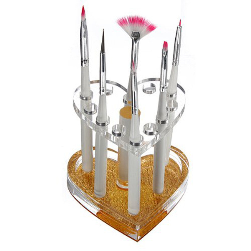 Nail Art Kaki - 12 Holes Nail Brushes Storage Box