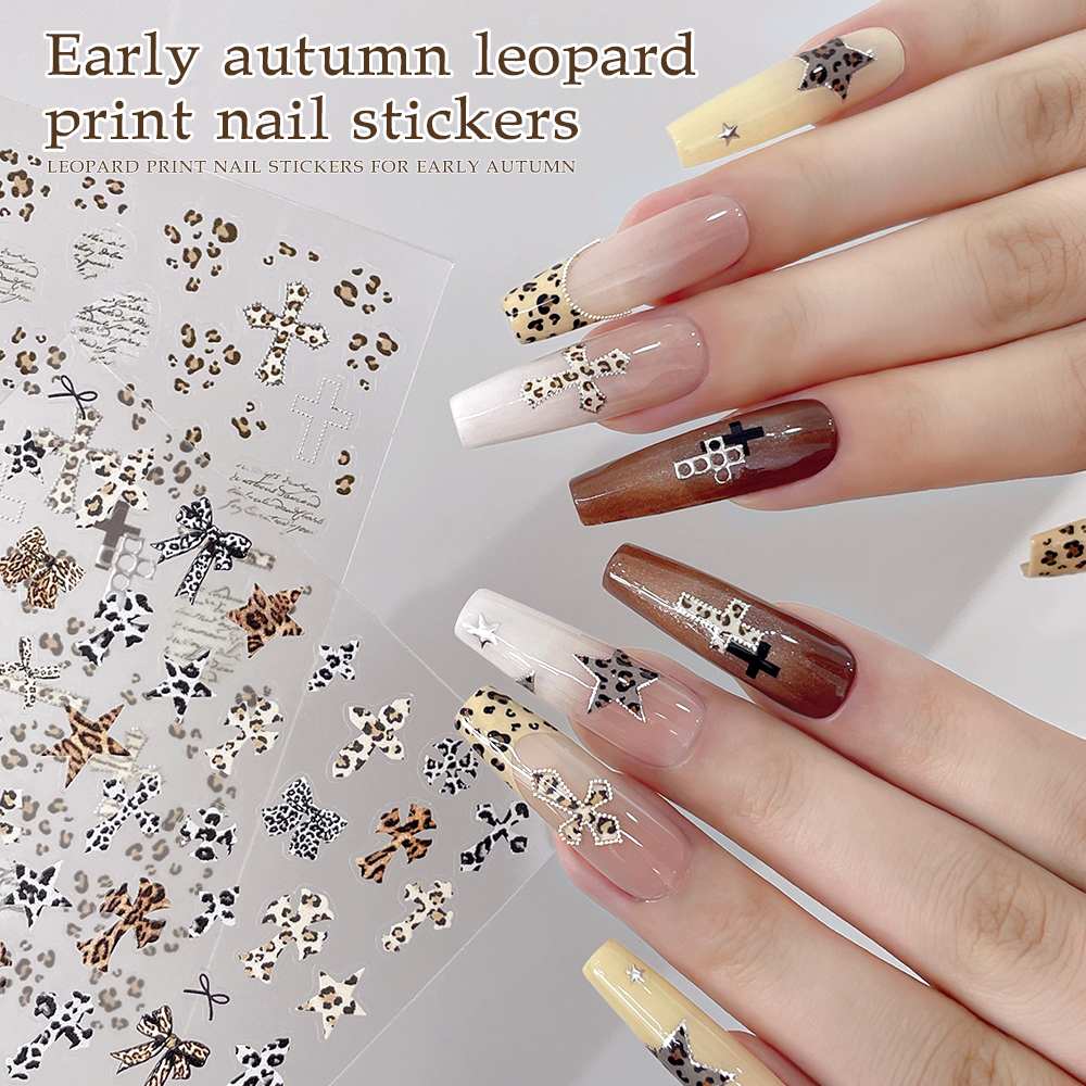 Nail Art Leopard - 1PCS 3D Elegant Leopard Print Nail