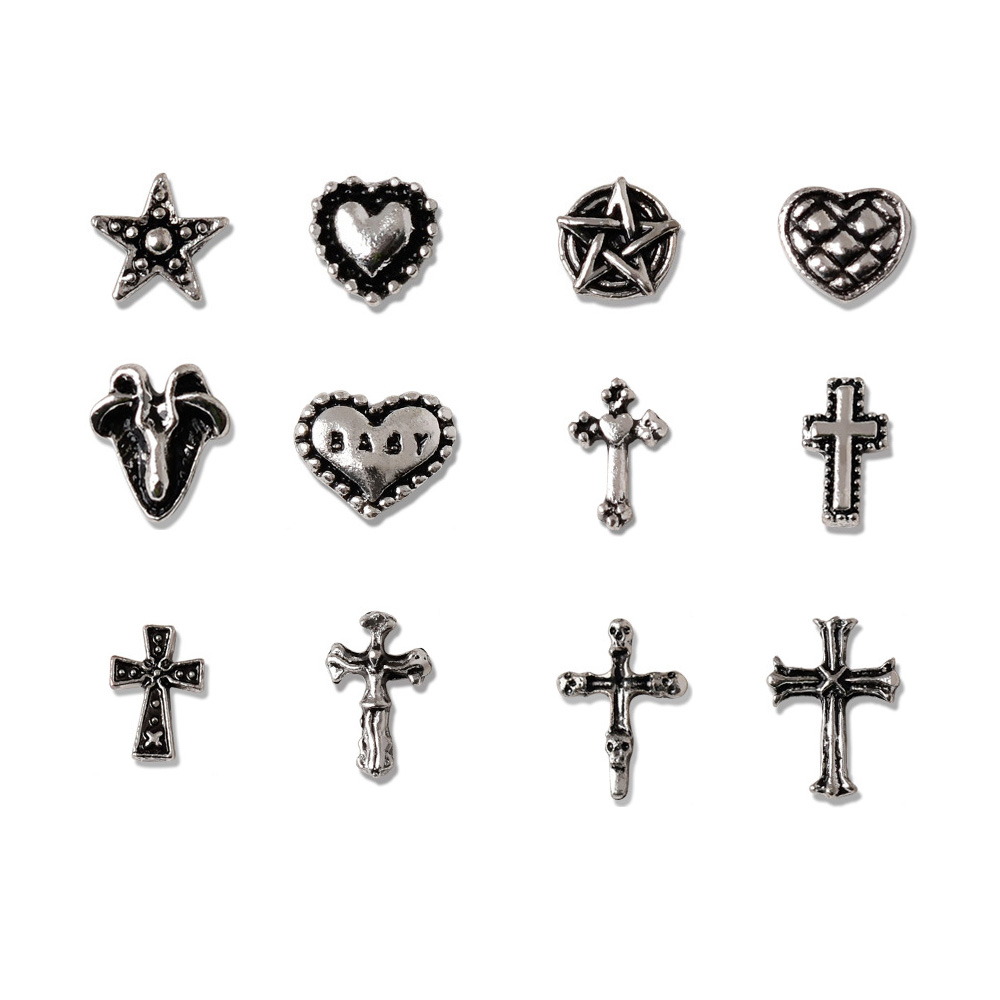 Nail Art Vampire - 50pcs Mini Alloy Cross Nail Art