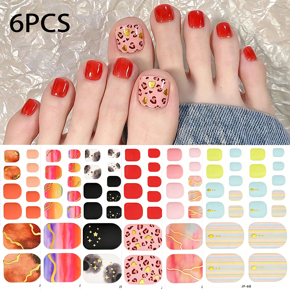 Nail Art Leopard - 6sheets Leopard print & Marble Design