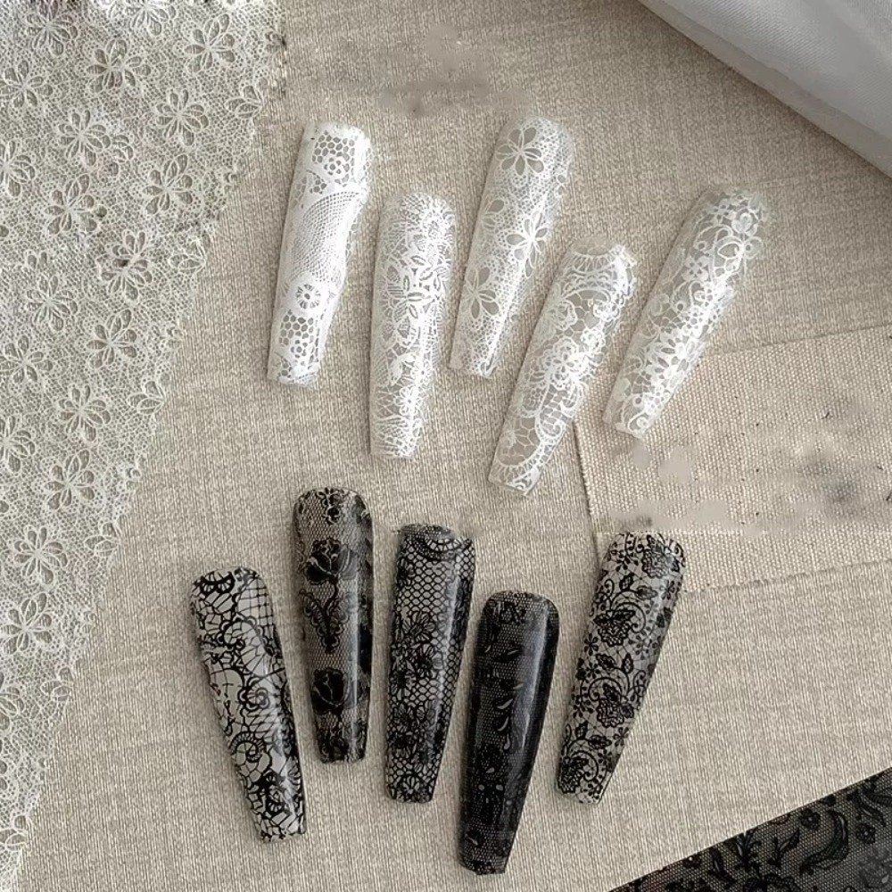 Nail Art Leopard - Lace Design Nail Foils Stripe Pattern