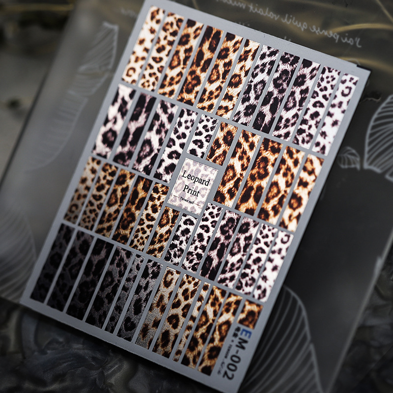 Nail Art Leopard - 1 piece of 5D elegant leopard