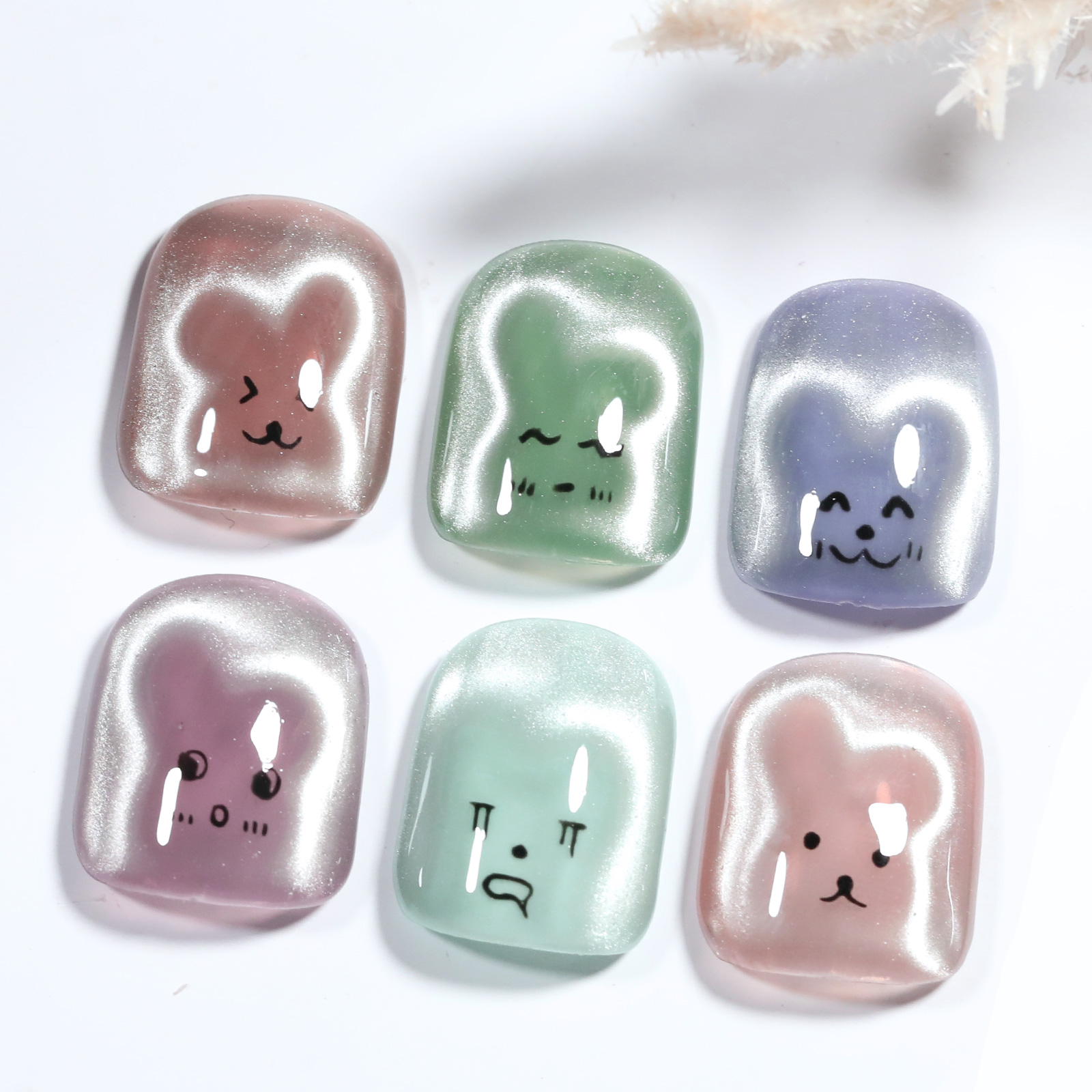 1/4Pcs Rabbit Bear Heart Shape - đánh giá và giá Nail Art Halal