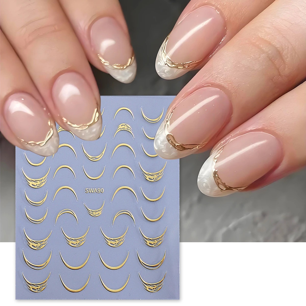 1pcs 3D Sparkle Gilding French - đánh giá và giá Nail Art Leopard
