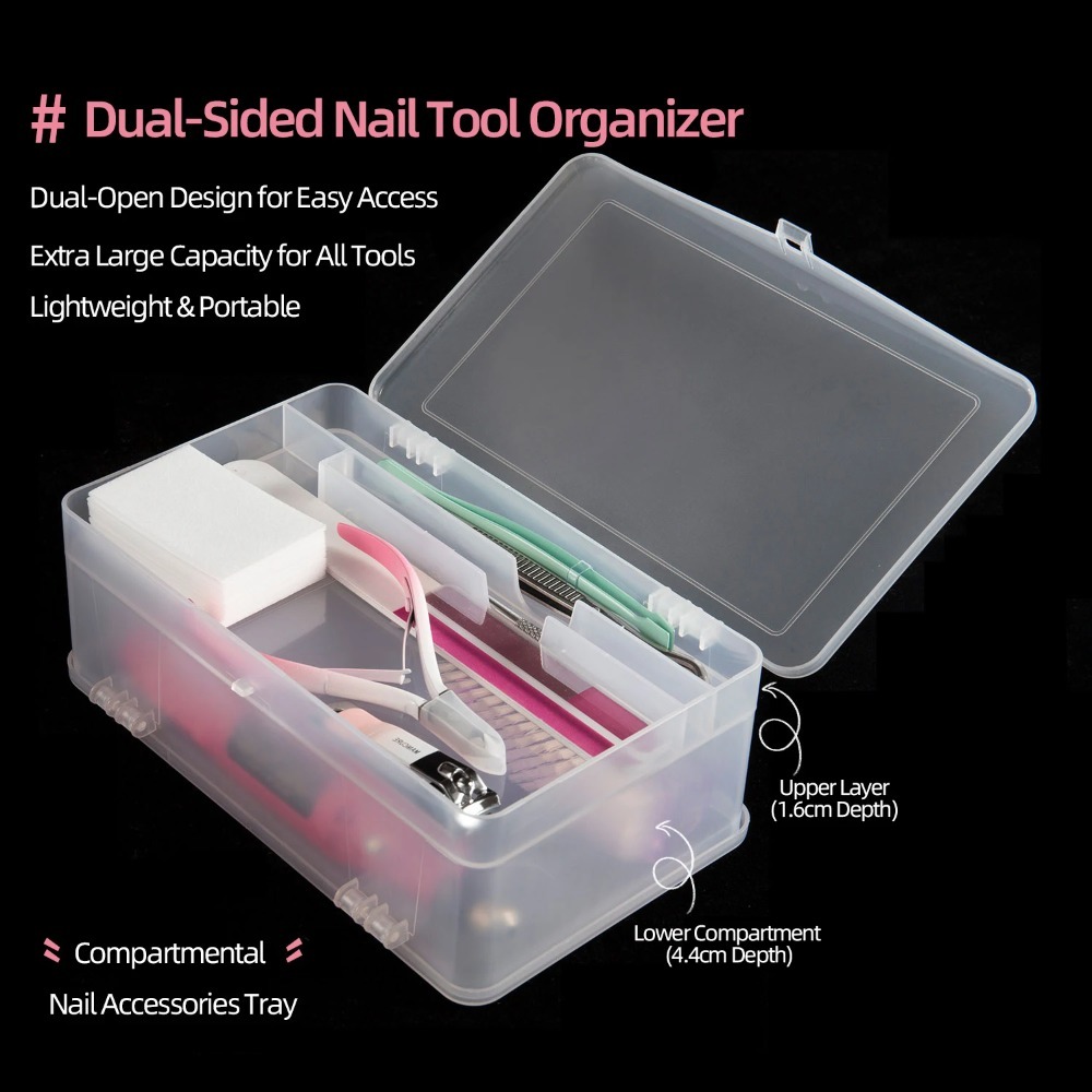 Dual-Open 2-Tier Super Capacit - đánh giá và giá Nail Art Kaki