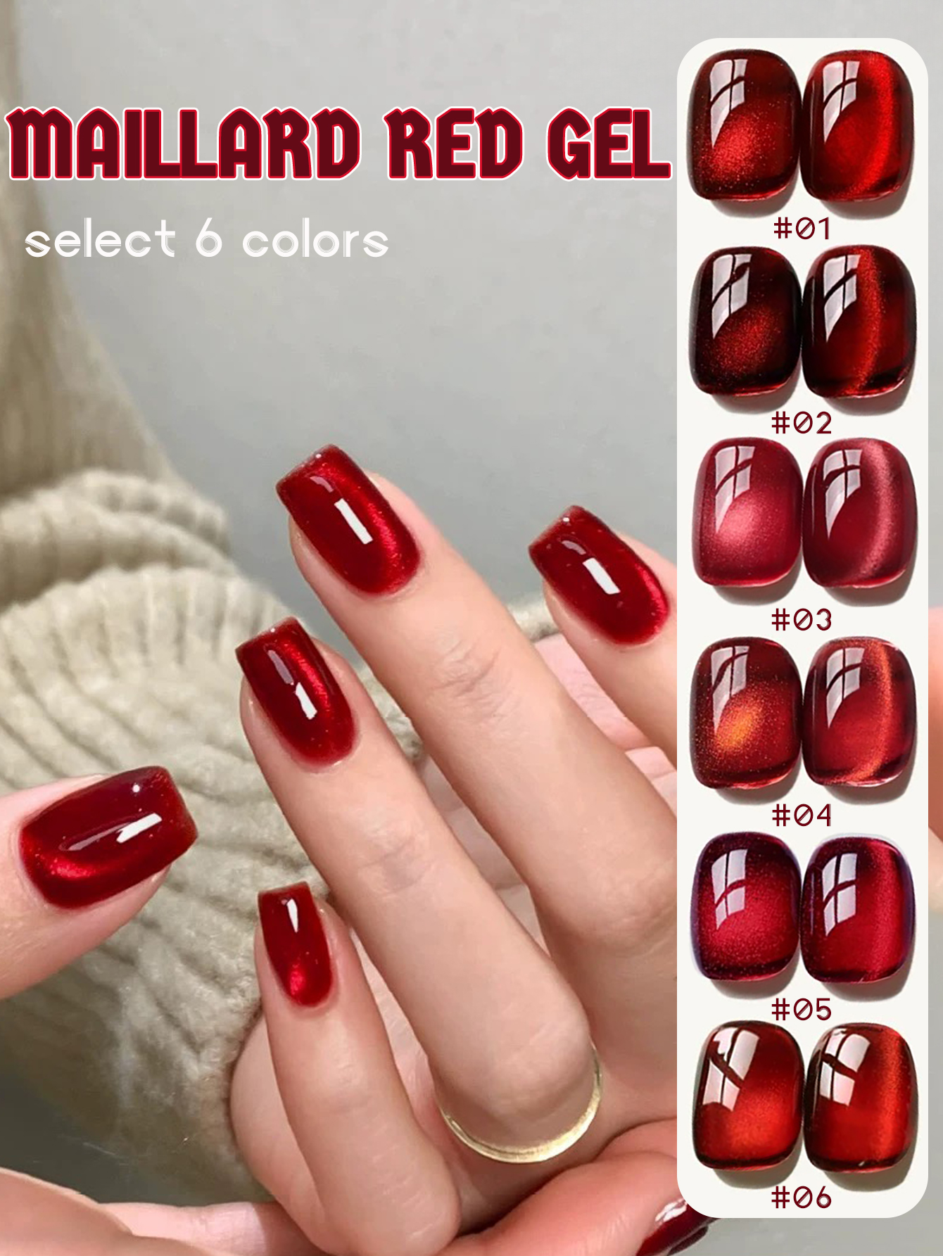 1-12pcs TC Cherry Wine Red Tra - đánh giá và giá Nail Art Red Wine Cat Eye