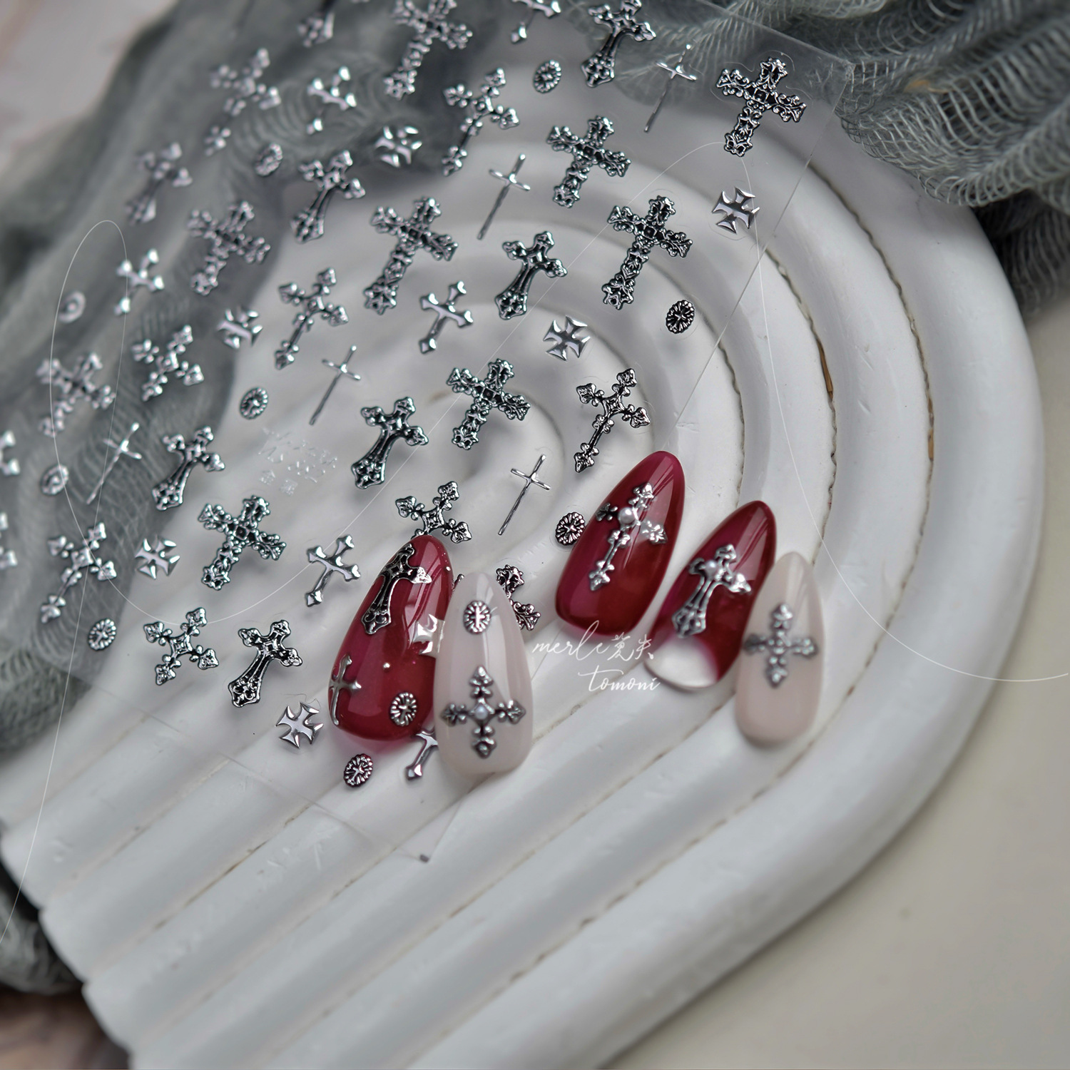 Gold Silver Metal Nail Sticker - đánh giá và giá Nail Art Vampire