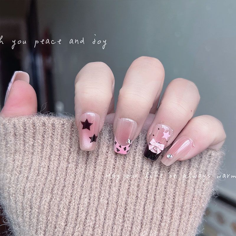 10pcs Short Square Press On Na - đánh giá và giá Nail Art Leopard