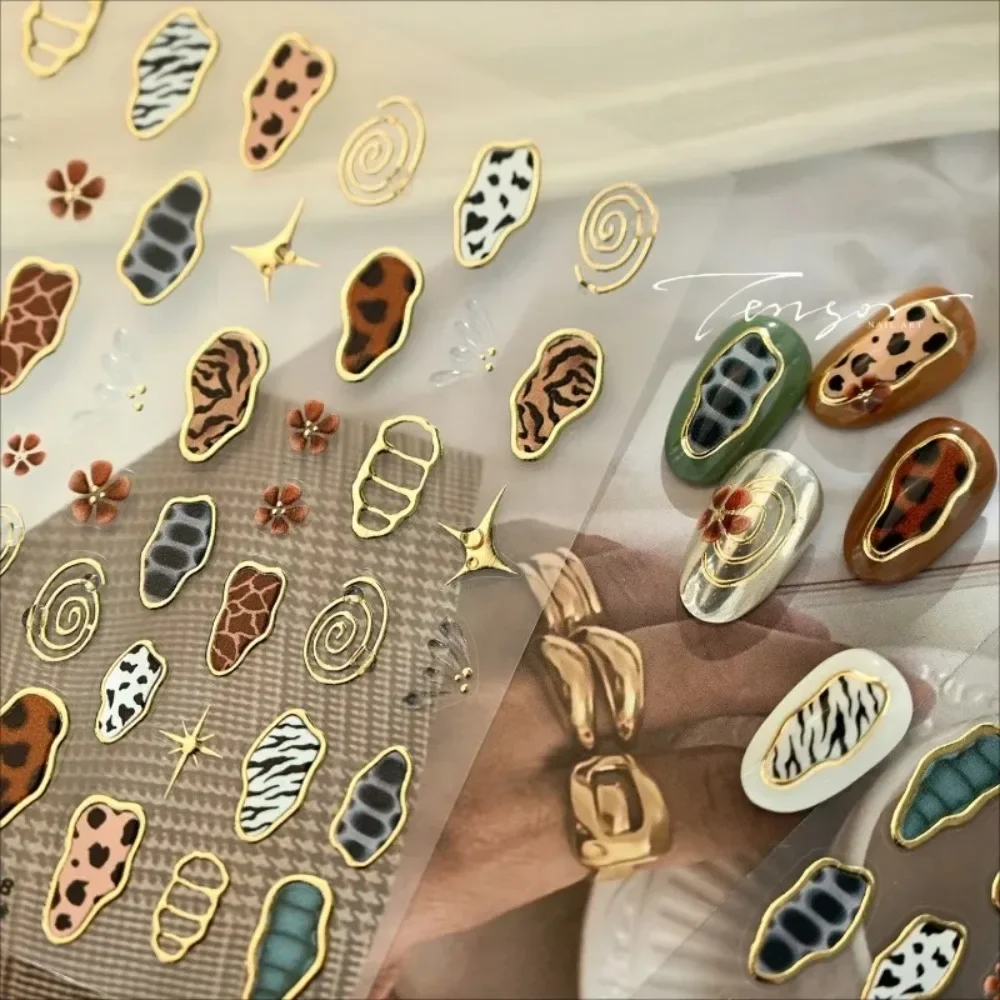 Leopard Print Zebra Stripe Cow - đánh giá và giá Nail Art Leopard