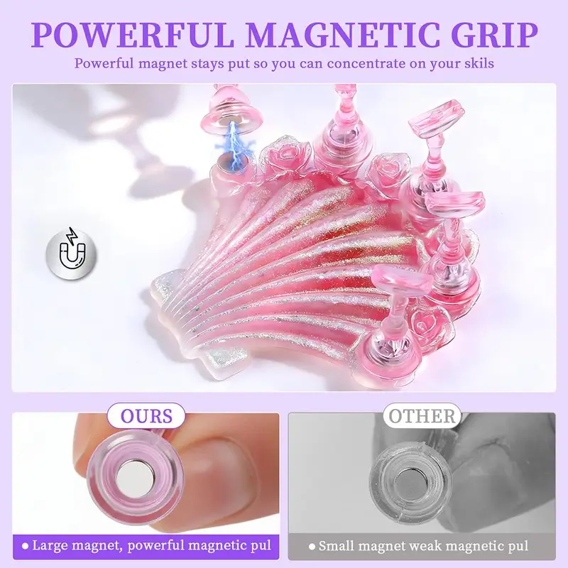 1Set Magnetic Nail Art Display - đánh giá và giá Nail Art Kaki