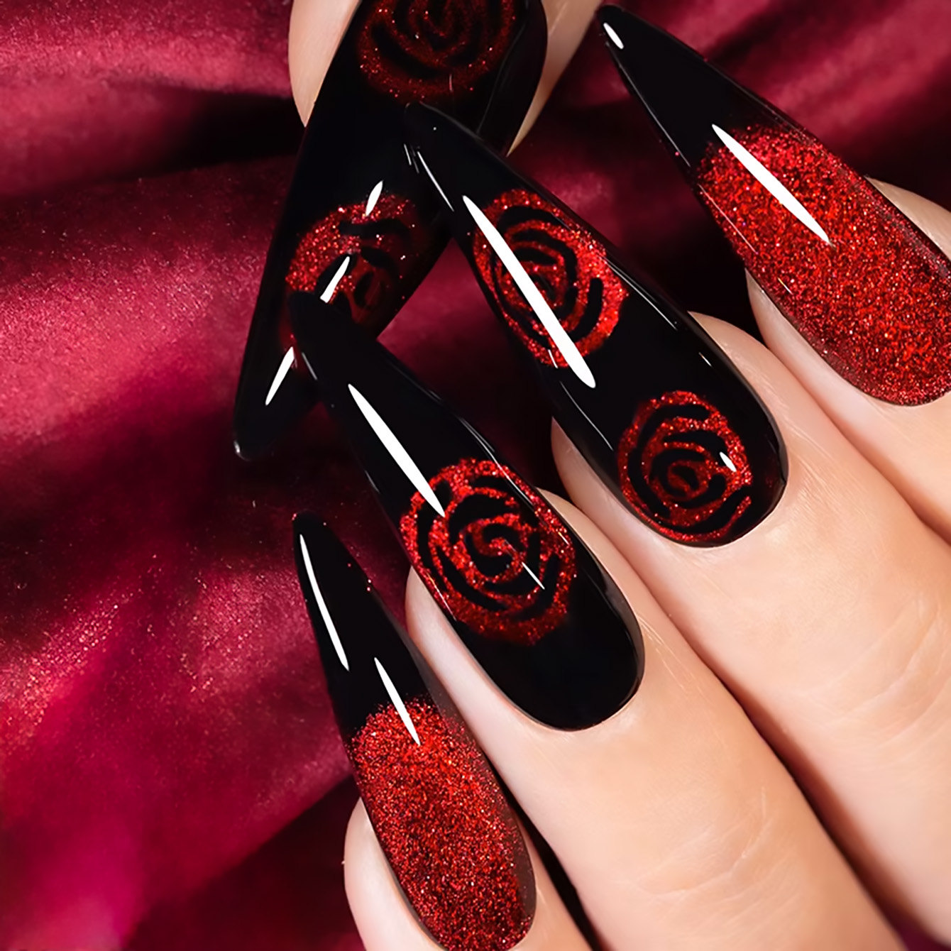 SHAKA 1pcs Red Transparent Cat - đánh giá và giá Nail Art Red Wine Cat Eye