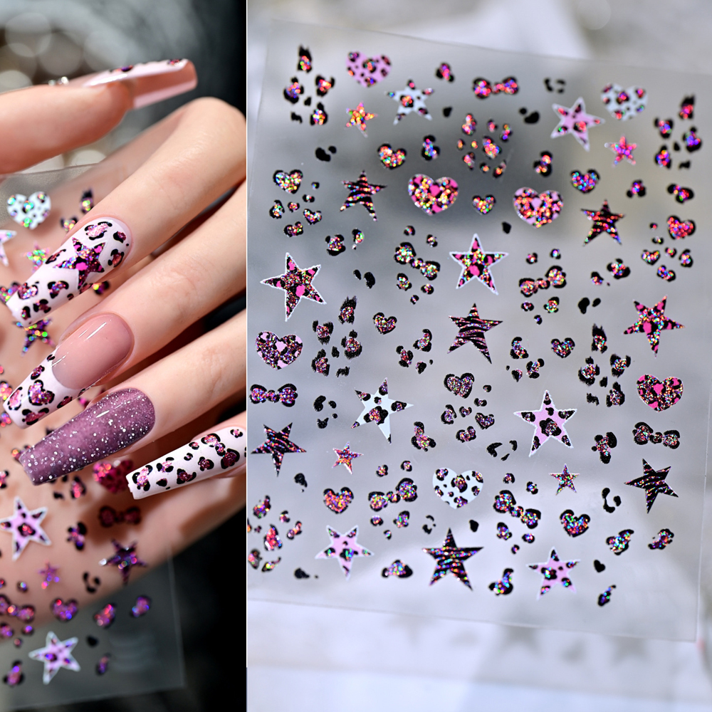 1pc Y2K Hot Girls Star Nail Ar - đánh giá và giá Nail Art Leopard