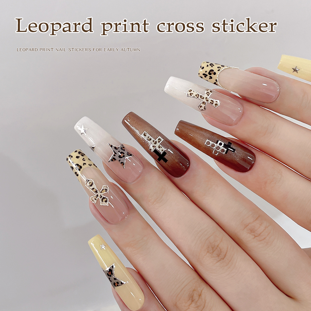 1PCS 3D Elegant Leopard Print  - đánh giá và giá Nail Art Leopard