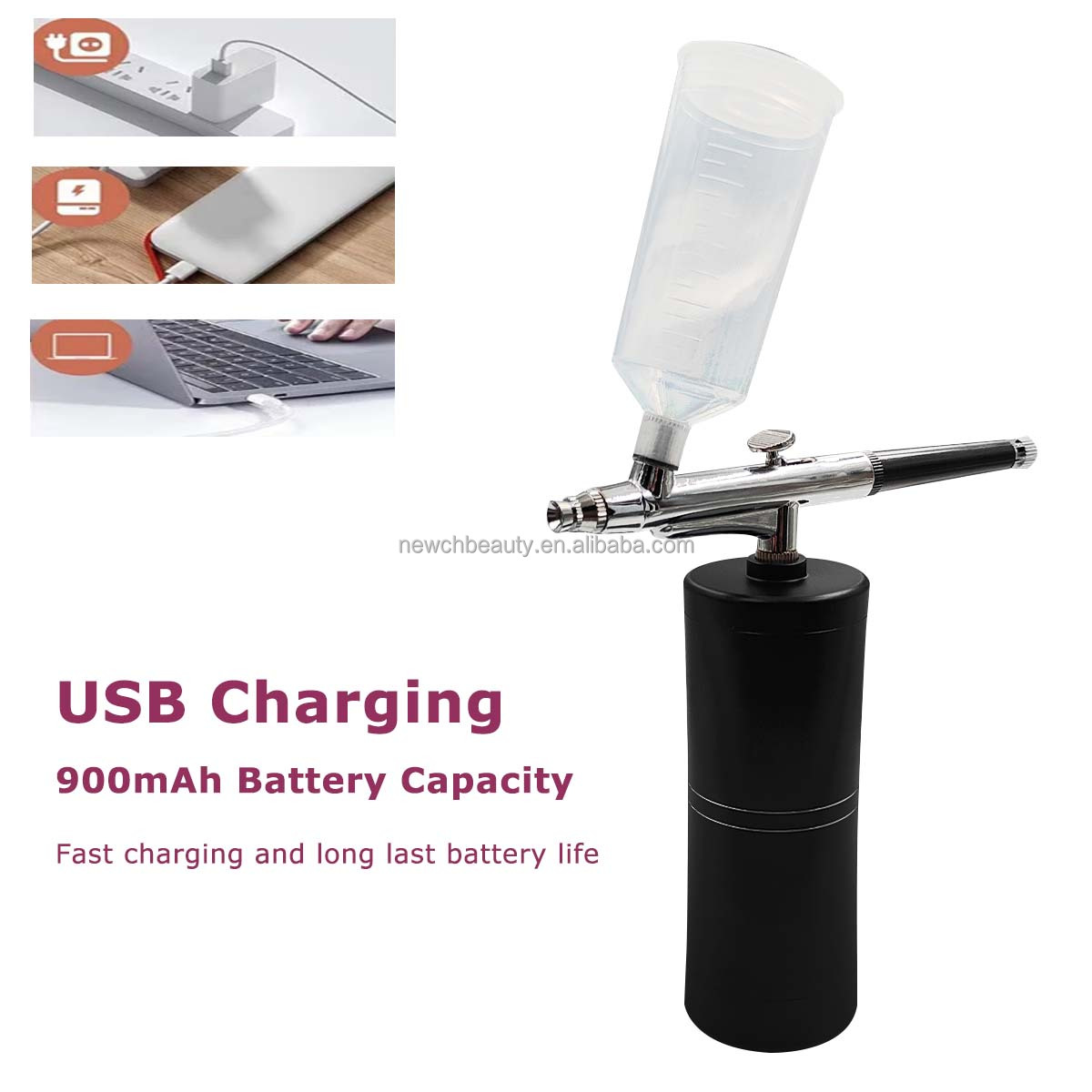 Cordless Airbrush Kit with Com - đánh giá và giá Nail Art Kaki