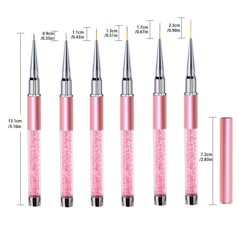 6pcs/Set Acrylic French Stripe - đánh giá và giá Nail Art Kaki
