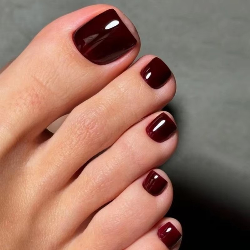 Simple Wine Red Solid Color Fa - đánh giá và giá Nail Art Red Wine Cat Eye
