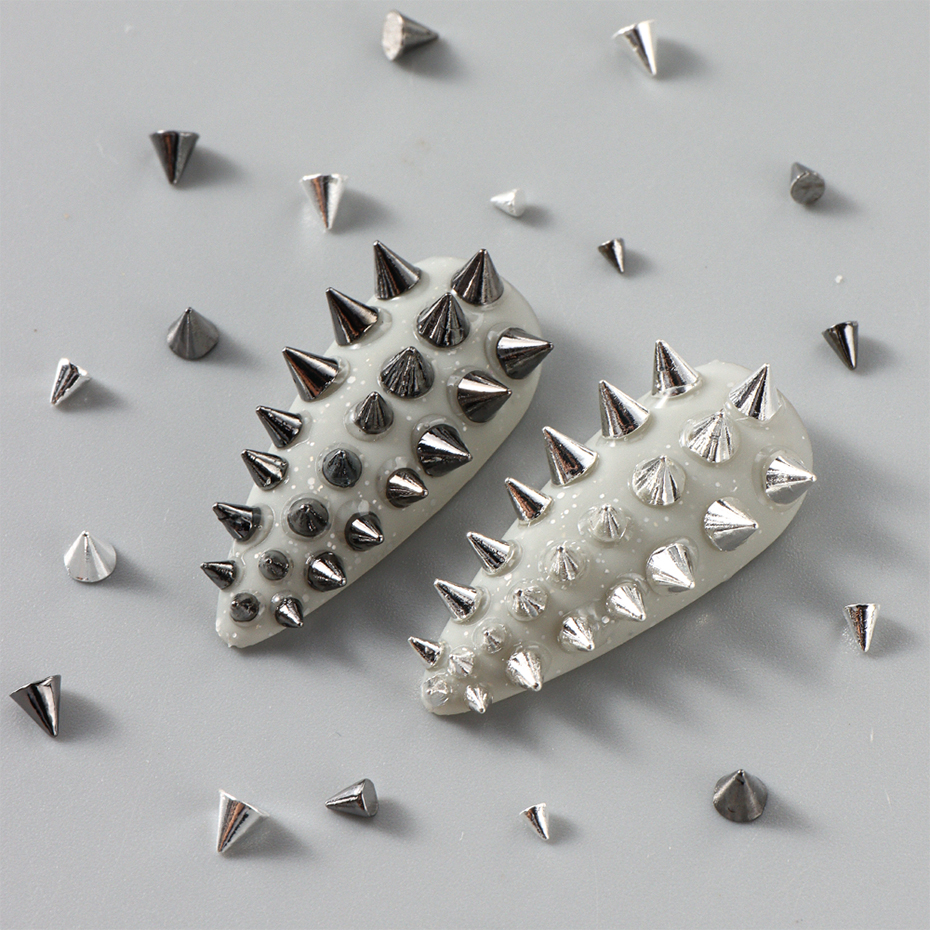 6Grids Metallic Rivet Punk Nai - đánh giá và giá Nail Art Vampire