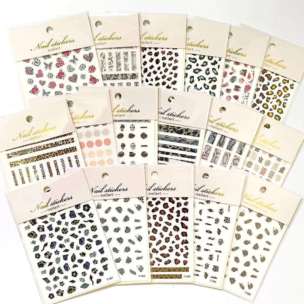 1 Sheet Leopard Sticker 3D Sli - đánh giá và giá Nail Art Leopard