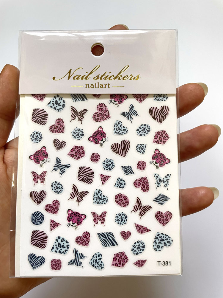 1 Sheet Leopard Sticker 3D Sli - đánh giá và giá Nail Art Leopard