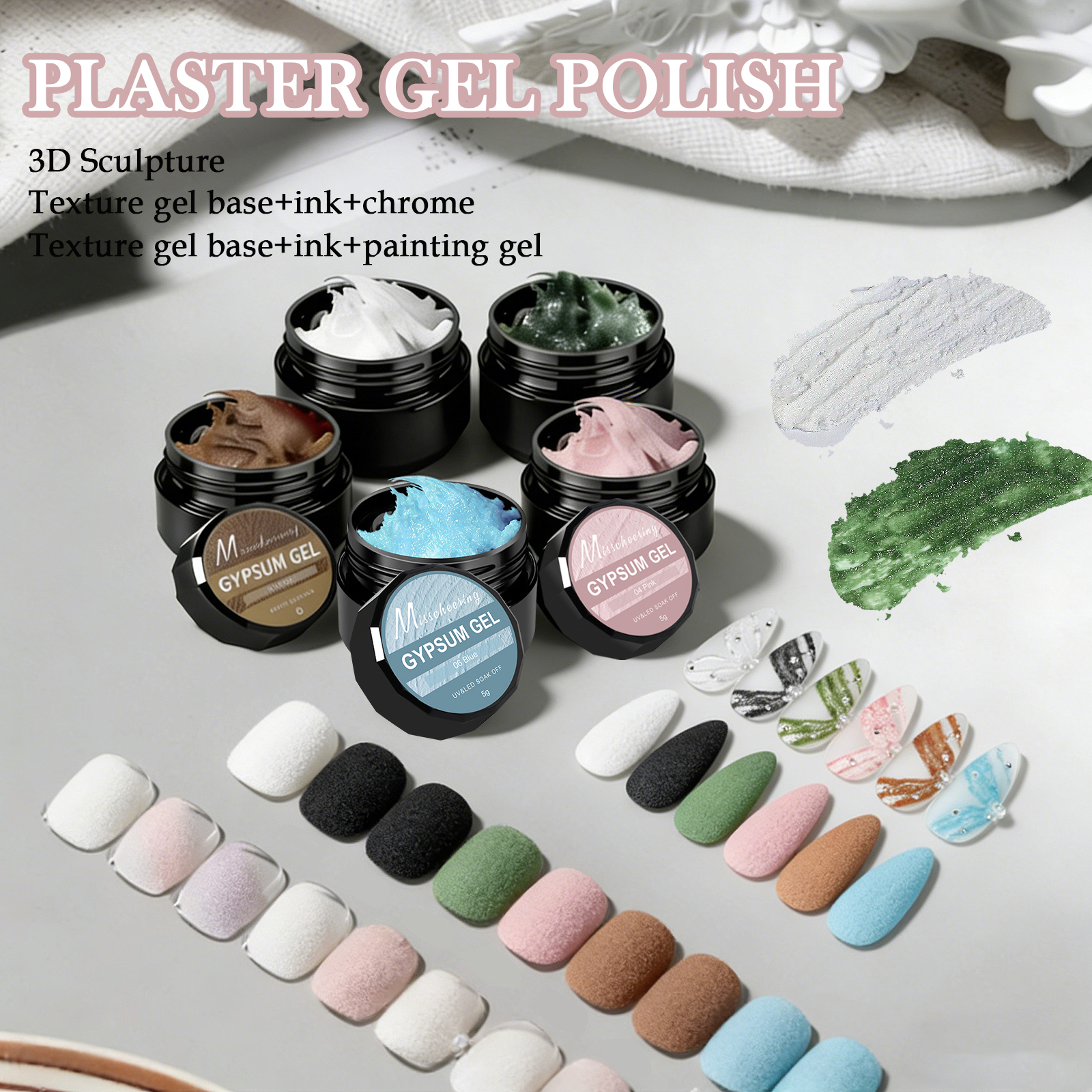 5g Solid Gypsum Painting Nail  - đánh giá và giá Nail Art Halal