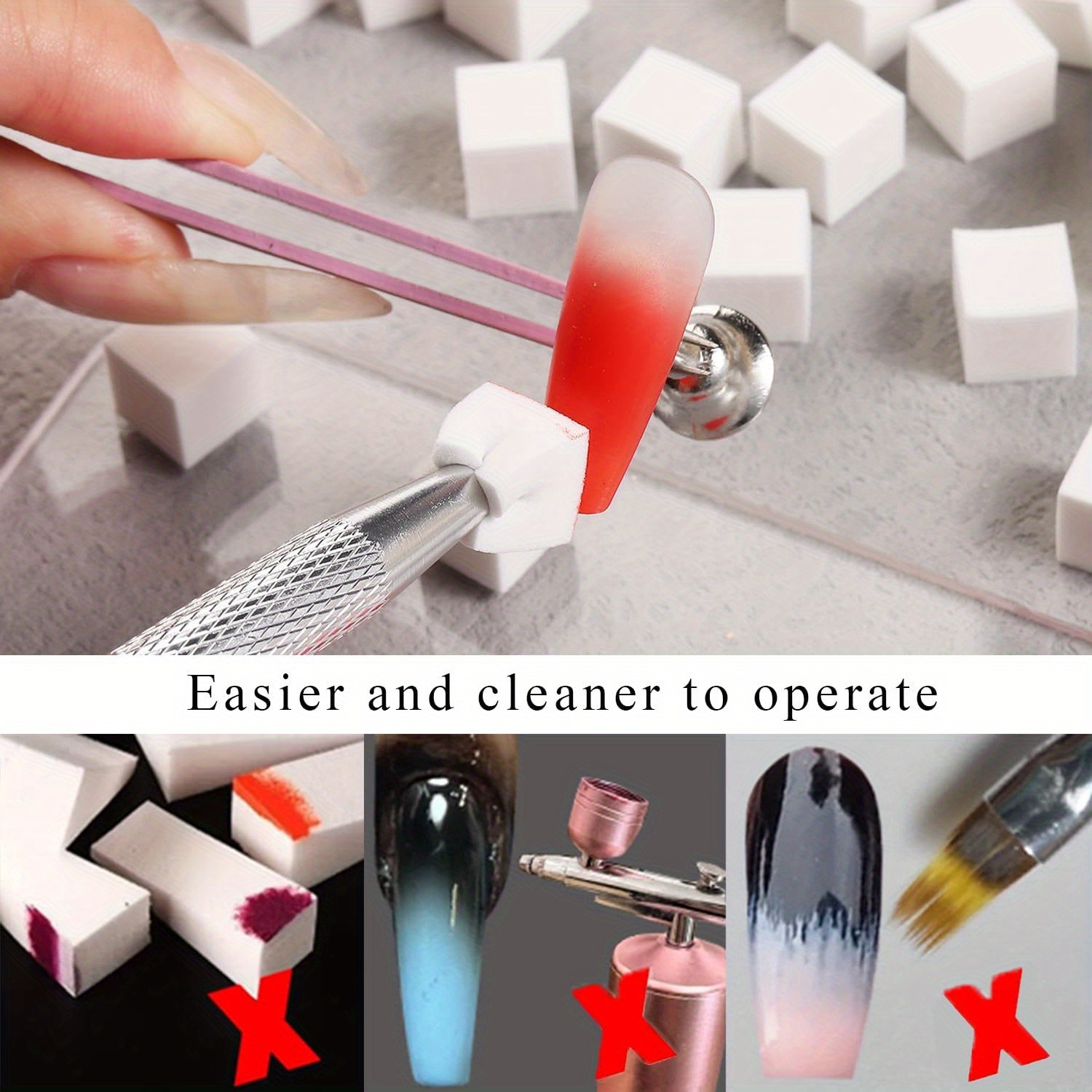 1/50/100Pcs Square Nail Art Sp - đánh giá và giá Nail Art Kaki