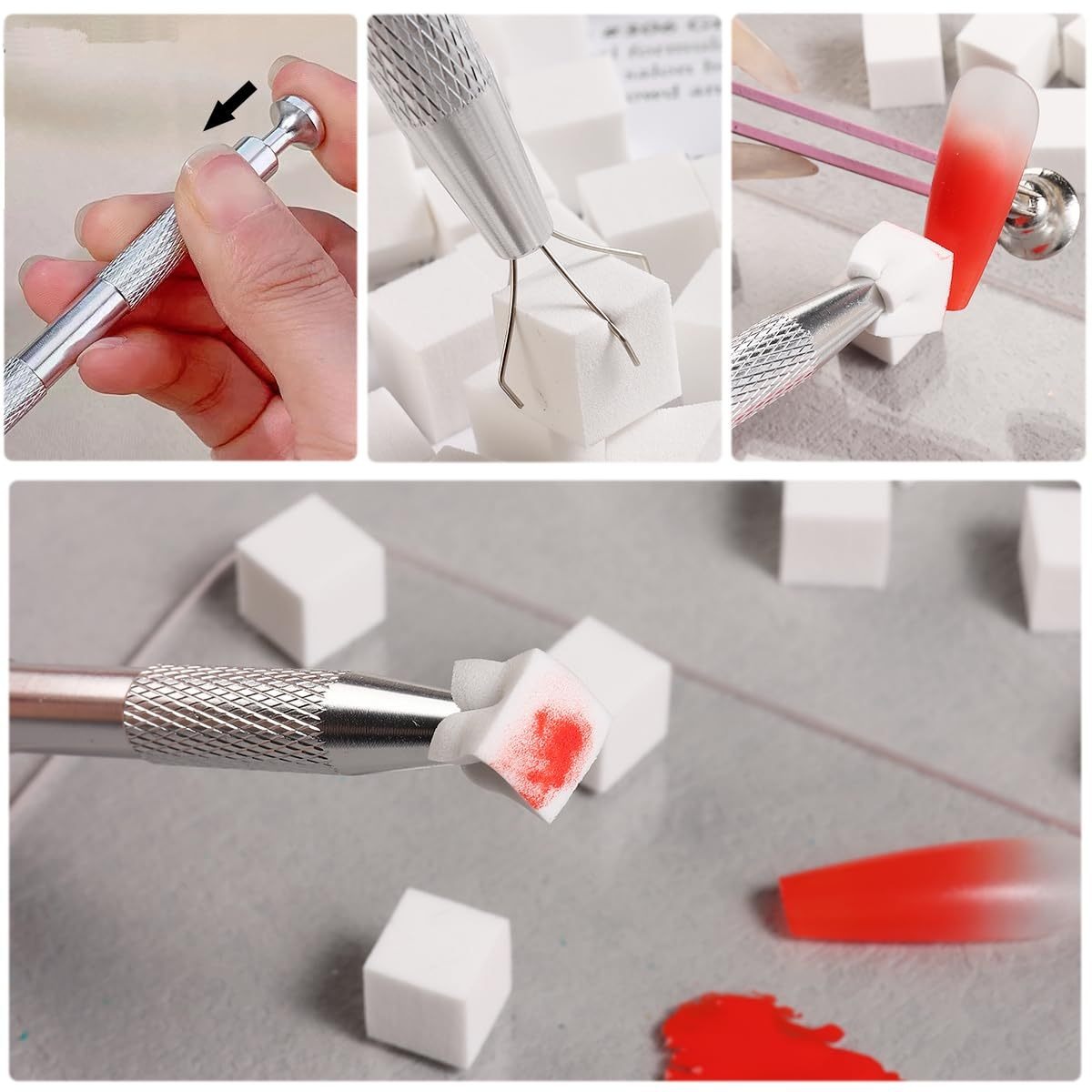 1/50/100Pcs Square Nail Art Sp - đánh giá và giá Nail Art Kaki