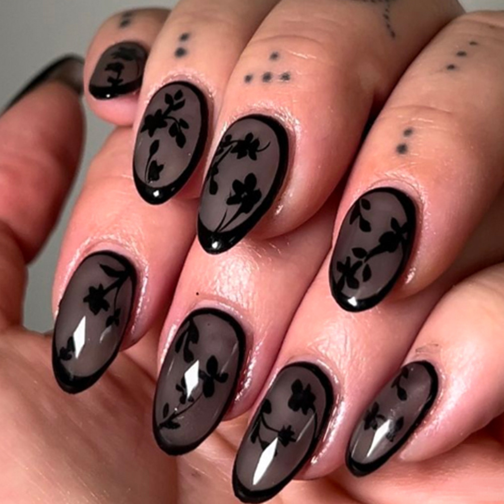24pcs Leopard Print Brown Nail - đánh giá và giá Nail Art Leopard