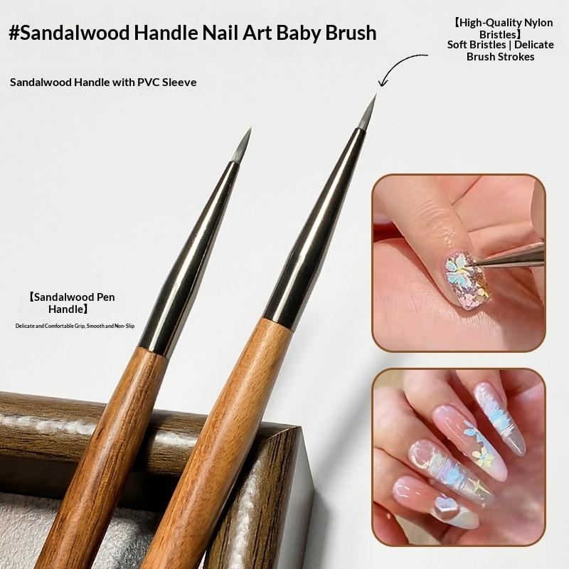 7mm Sandalwood Nail Art Brush  - đánh giá và giá Nail Art Kaki