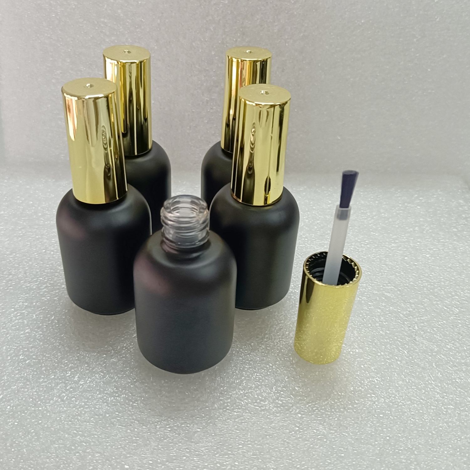 20ML 5 pieces Empty Black glas - đánh giá và giá Nail Art Kaki