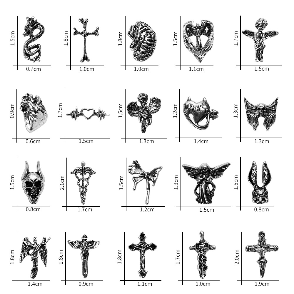 20pcs Style Mix Halloween Nail - đánh giá và giá Nail Art Vampire