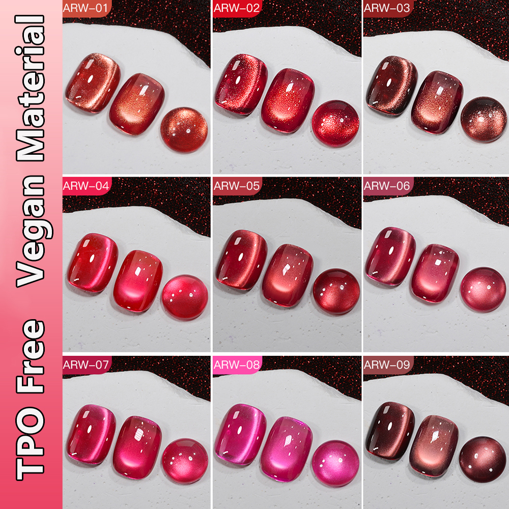 AS Tpo Free Wine Red Cat Magne - đánh giá và giá Nail Art Red Wine Cat Eye