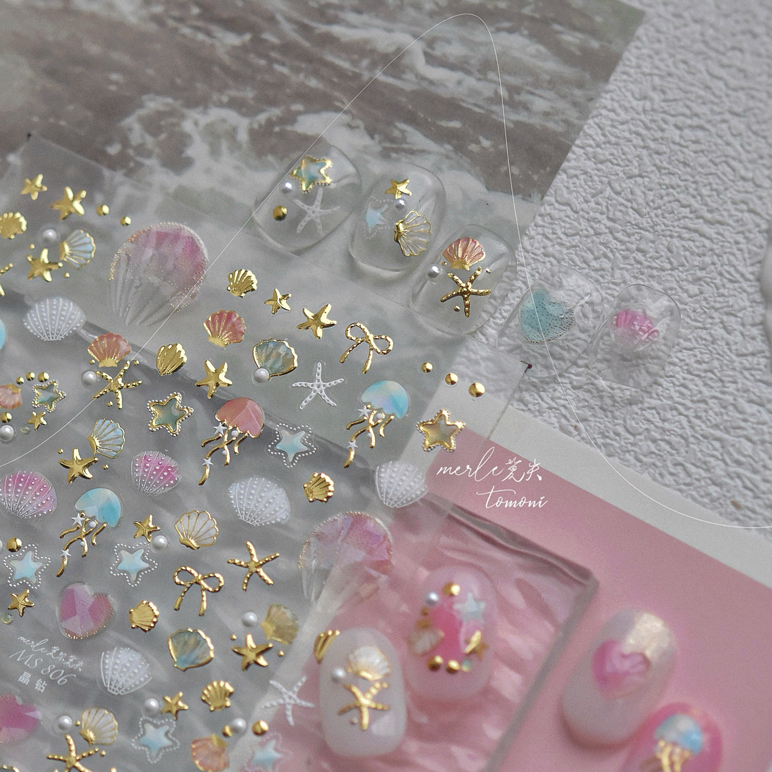 1PCS Jellyfish Starfish Shells - đánh giá và giá Nail Art Vampire