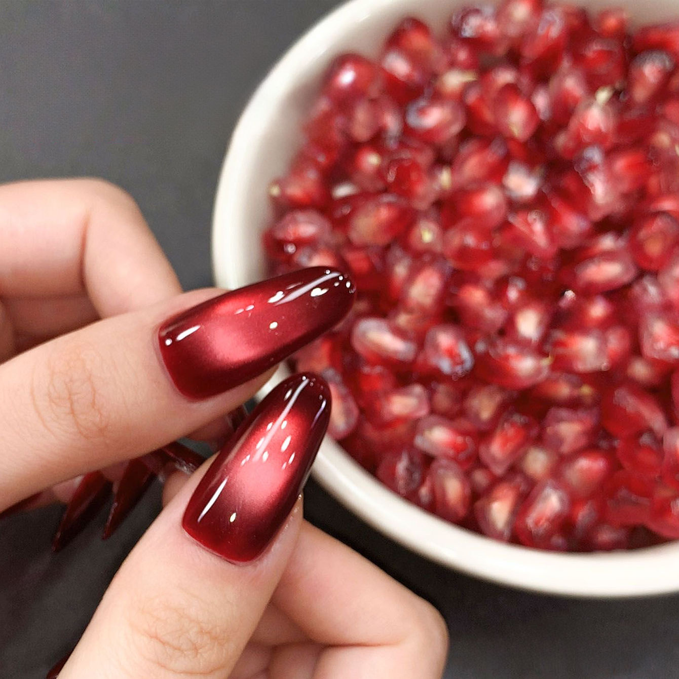 MIANEL 10ML Red Pomegranate Ca - đánh giá và giá Nail Art Red Wine Cat Eye