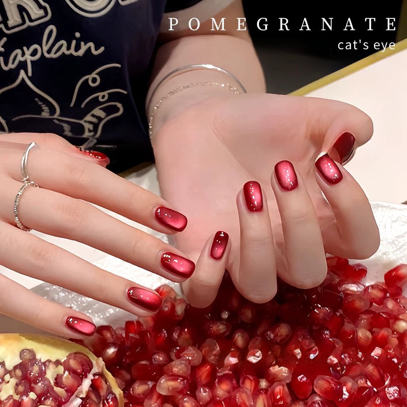 MIANEL 10ML Red Pomegranate Ca - đánh giá và giá Nail Art Red Wine Cat Eye
