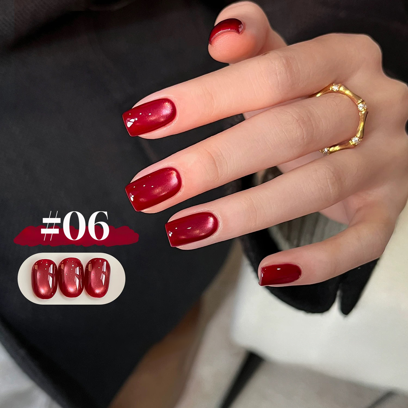1pcs PSK 2026 New Year Fortune - đánh giá và giá Nail Art Red Wine Cat Eye