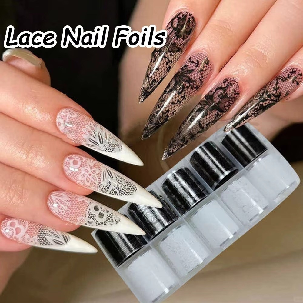 Lace Design Nail Foils Stripe  - đánh giá và giá Nail Art Leopard