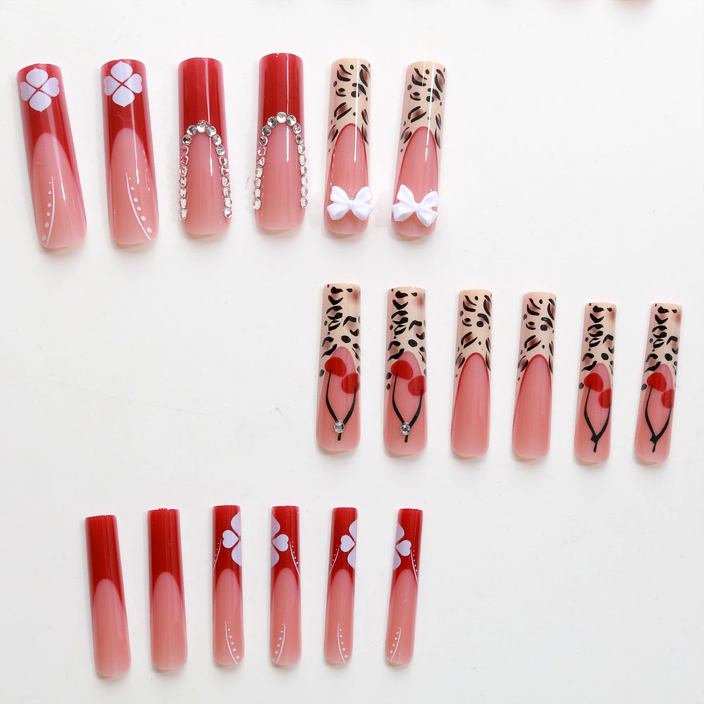 24pcs Wearable Press on Nails  - đánh giá và giá Nail Art Leopard