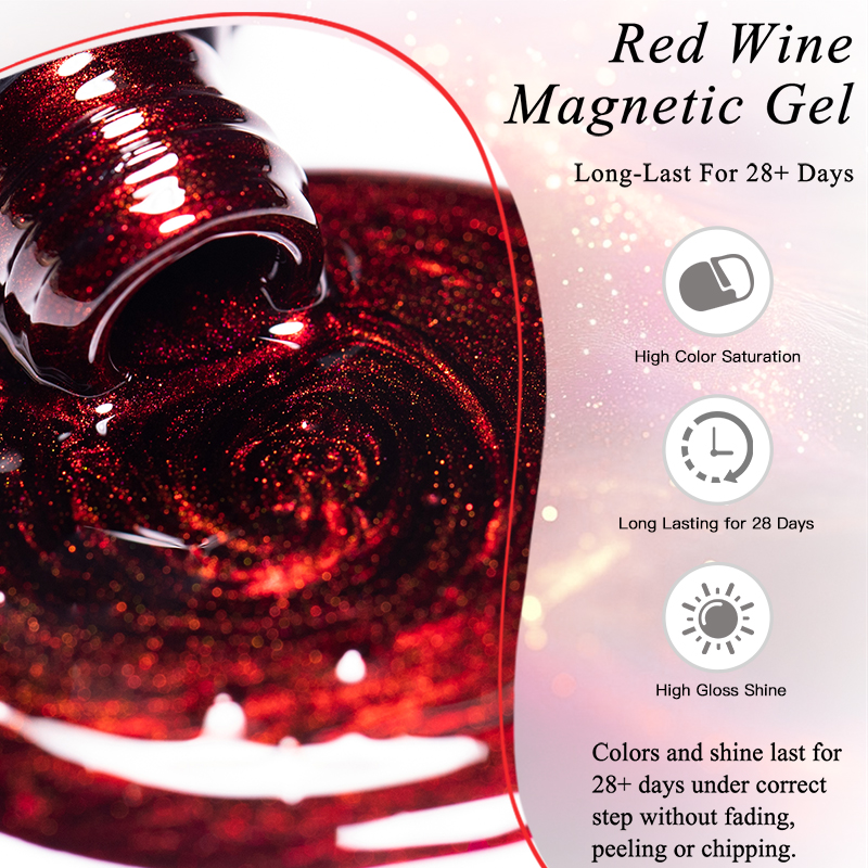 MSRUIOO 8ml Wine Red Rose Red  - đánh giá và giá Nail Art Red Wine Cat Eye