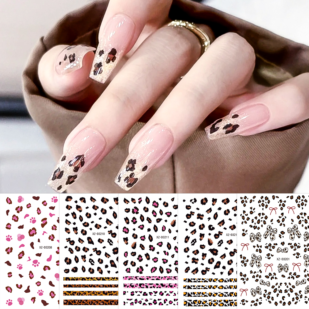 12 Sheets Leopard Print Nail A - đánh giá và giá Nail Art Leopard
