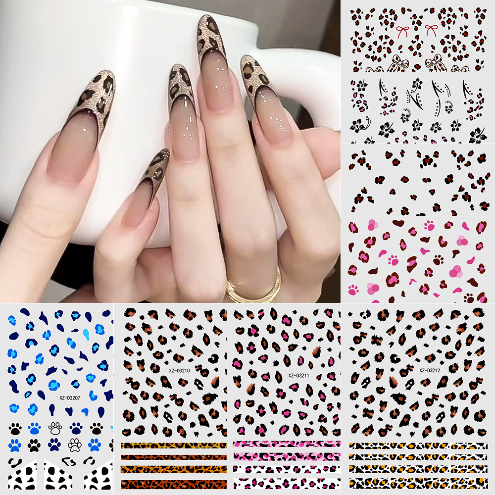 12 Sheets Leopard Print Nail A - đánh giá và giá Nail Art Leopard