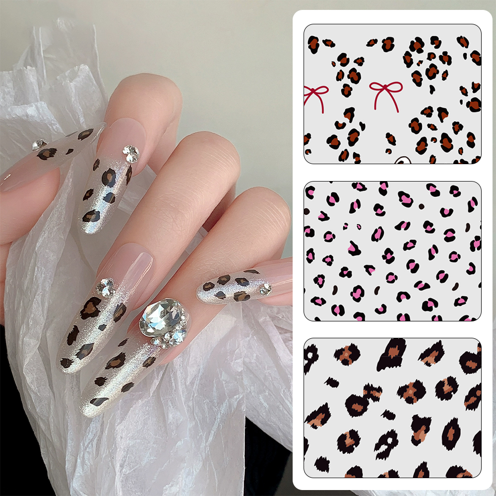 12 Sheets Leopard Print Nail A - đánh giá và giá Nail Art Leopard