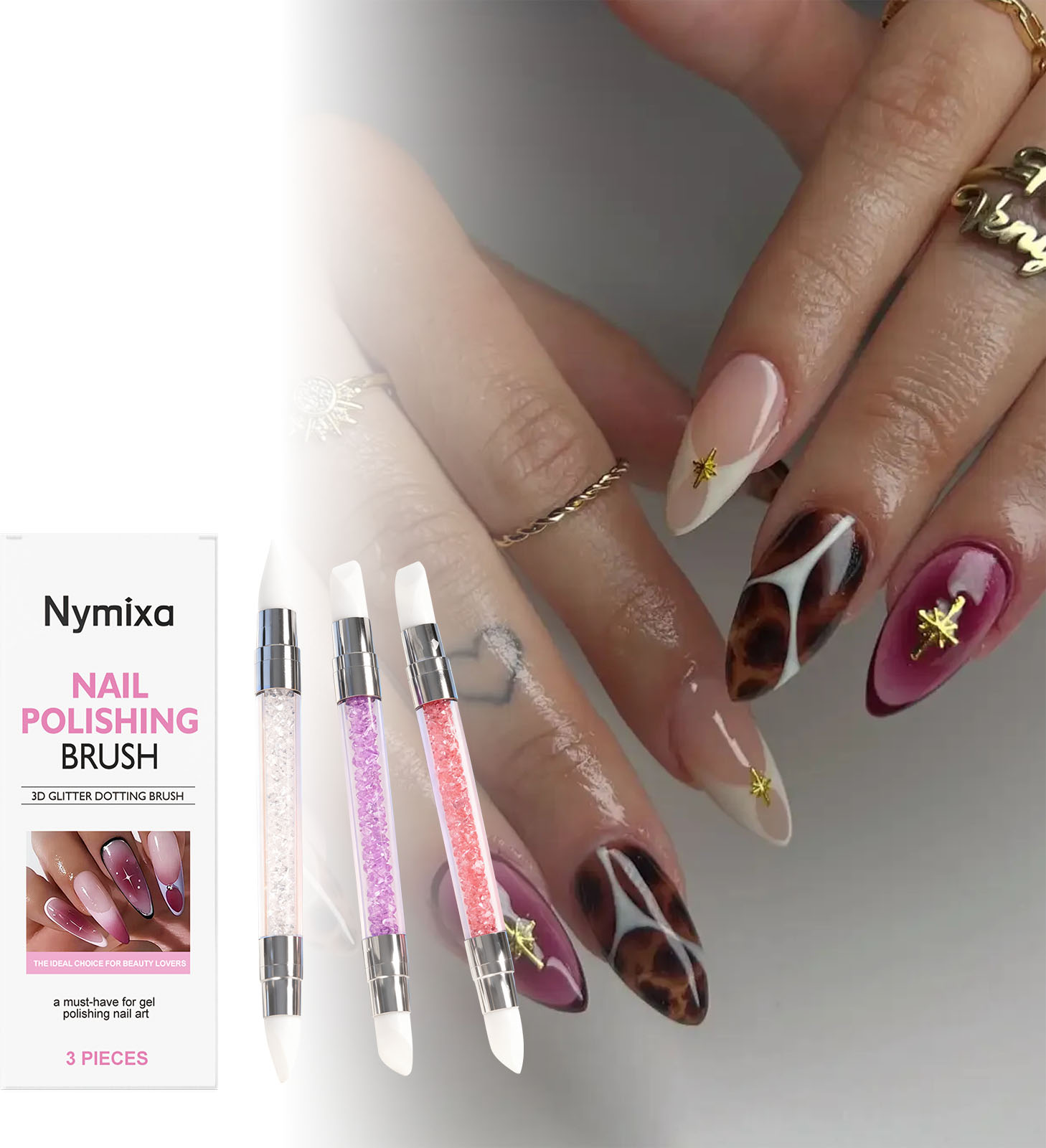 Nymixa 3 PCS Dual Head Silicon - đánh giá và giá Nail Art Halal