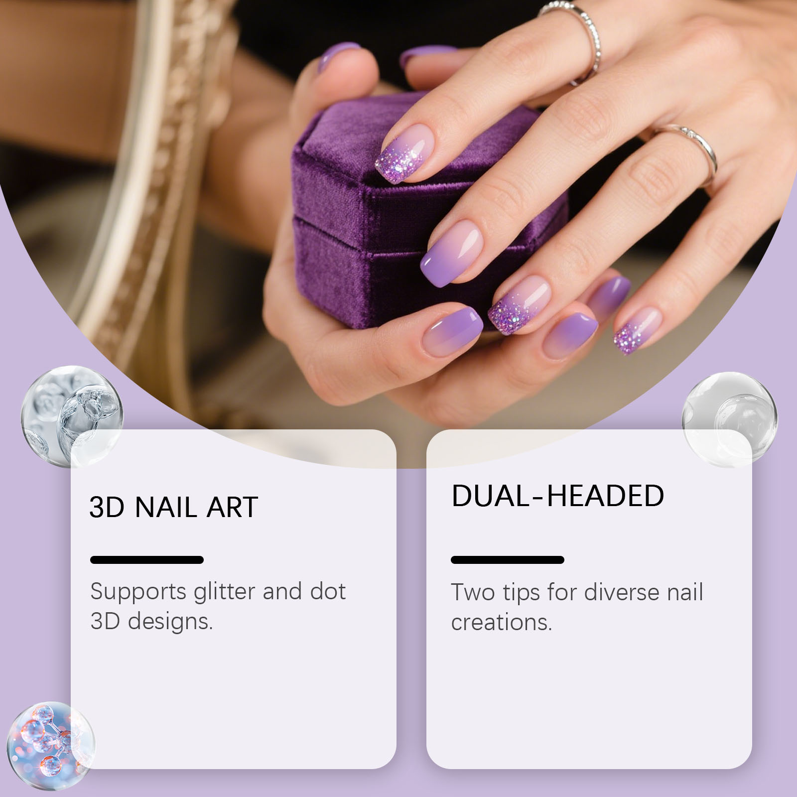 Nymixa 3 PCS Dual Head Silicon - đánh giá và giá Nail Art Halal