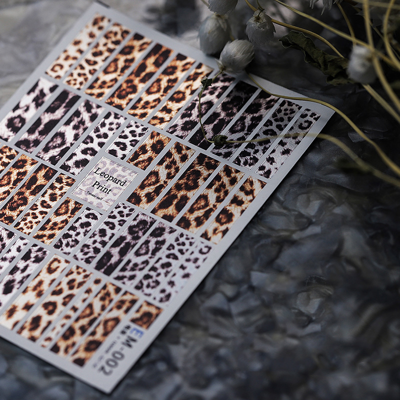 1 piece of 5D elegant leopard  - đánh giá và giá Nail Art Leopard