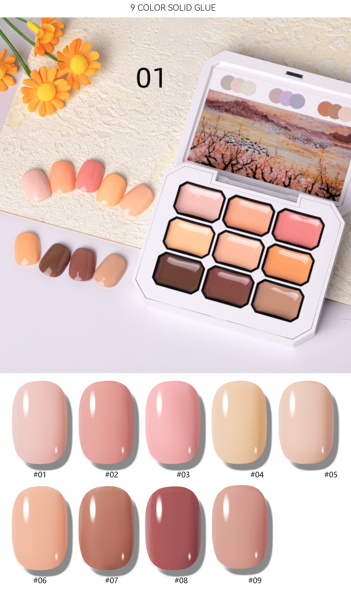 1pc  9-grid color painting gel - đánh giá và giá Nail Art Halal