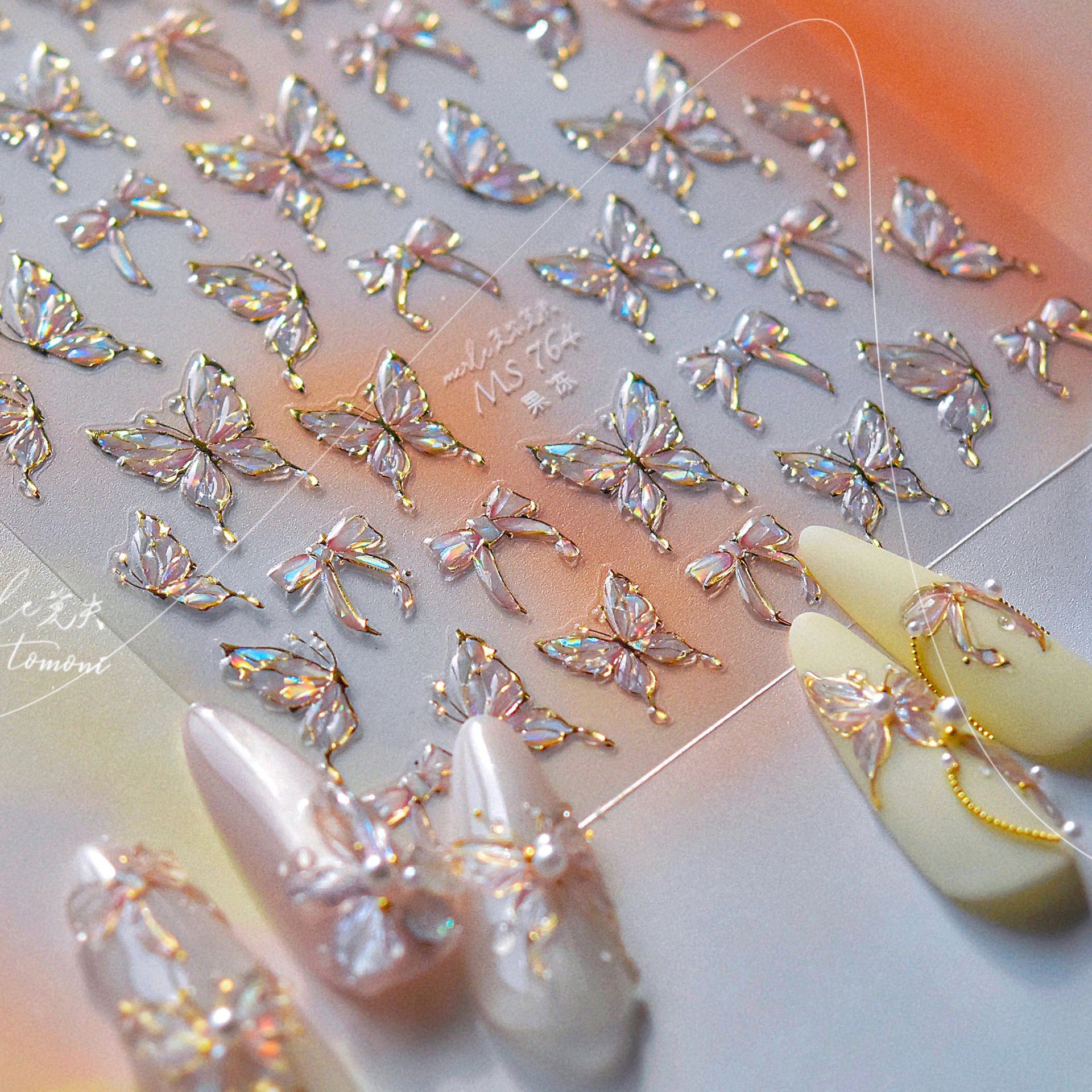 5D Butterfly Nail Stickers Spa - đánh giá và giá Nail Art Vampire