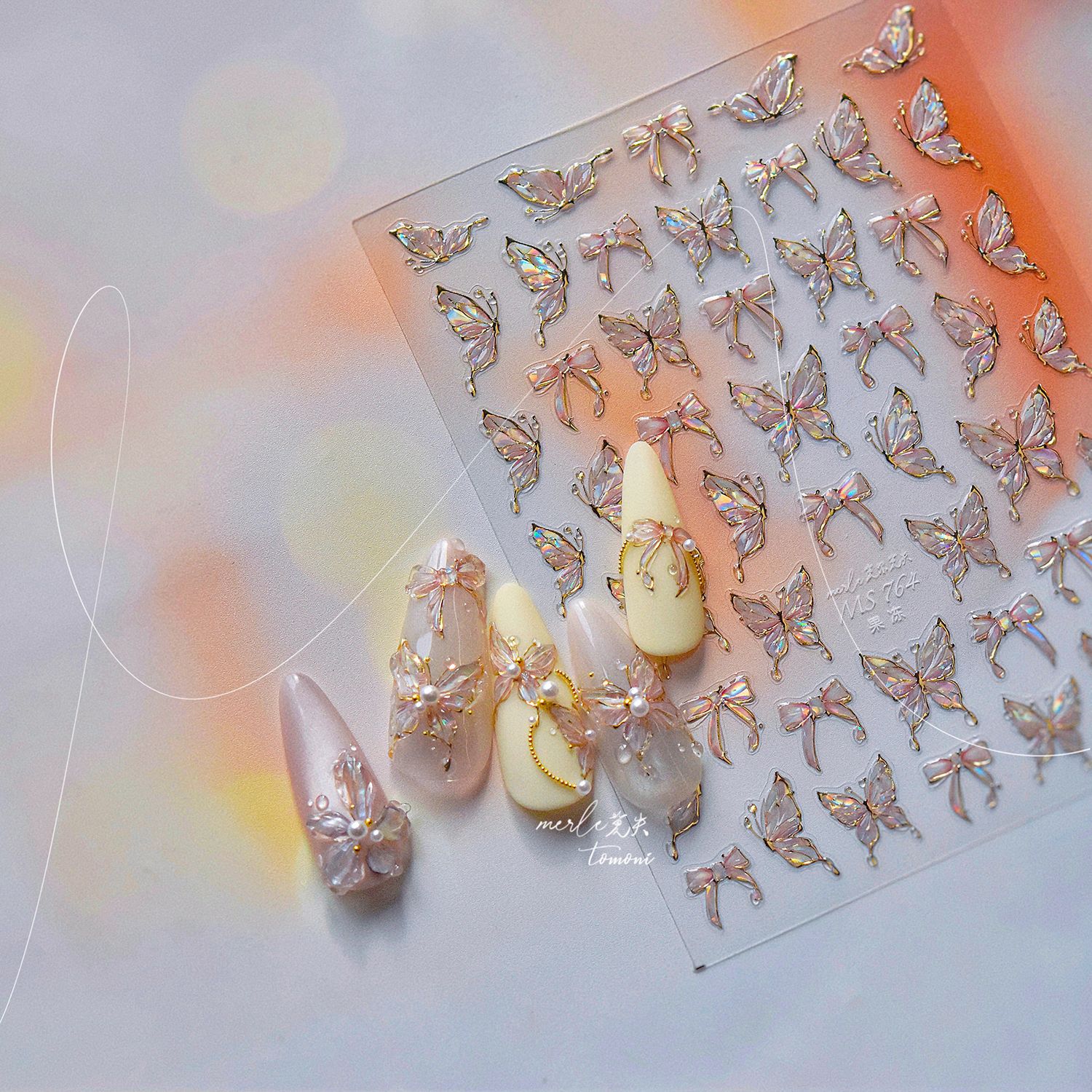 5D Butterfly Nail Stickers Spa - đánh giá và giá Nail Art Vampire