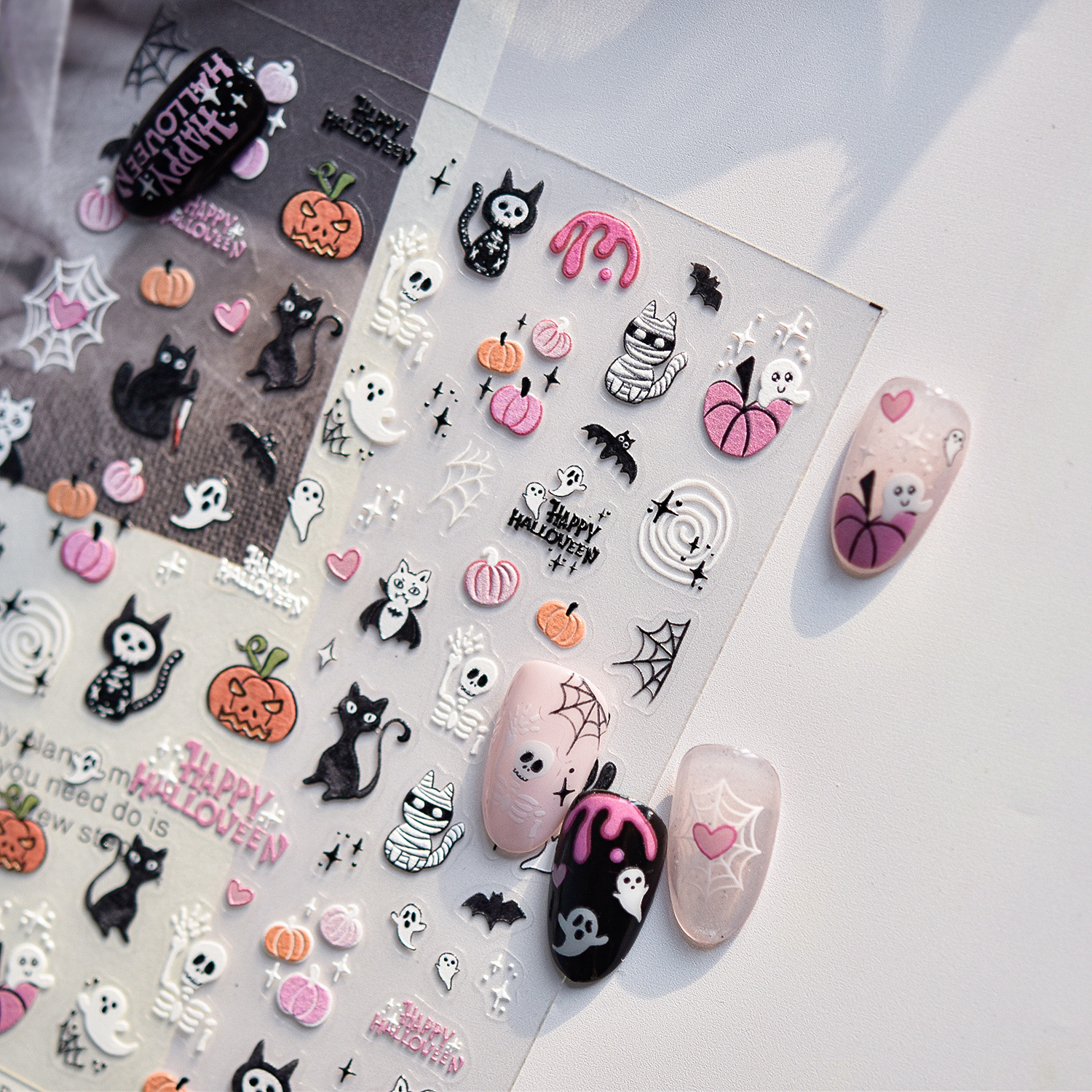 1pcs 5D Embossed Pink Pumpkin  - đánh giá và giá Nail Art Vampire
